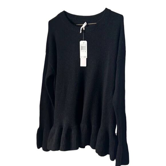 NWT THE CASHMERE PROJECT 2PLY BLACK SWEATER SIZE M‎ - Picture 1 of 9